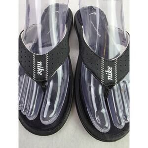 Nike Comfort Footbed Thong Sandals Women’s Size 7 Black Flip-Flops Cushioned